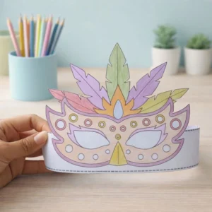 Molde Coroa Máscara de Carnaval