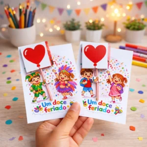 Card Pirulito - Lembrancinha de Carnaval